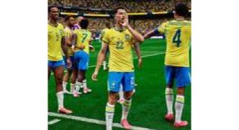 FIFA World Cup 2026: "Loss for words to describe it" Gabriel Martinelli celebrates after Brazil's Round of 16 qualification