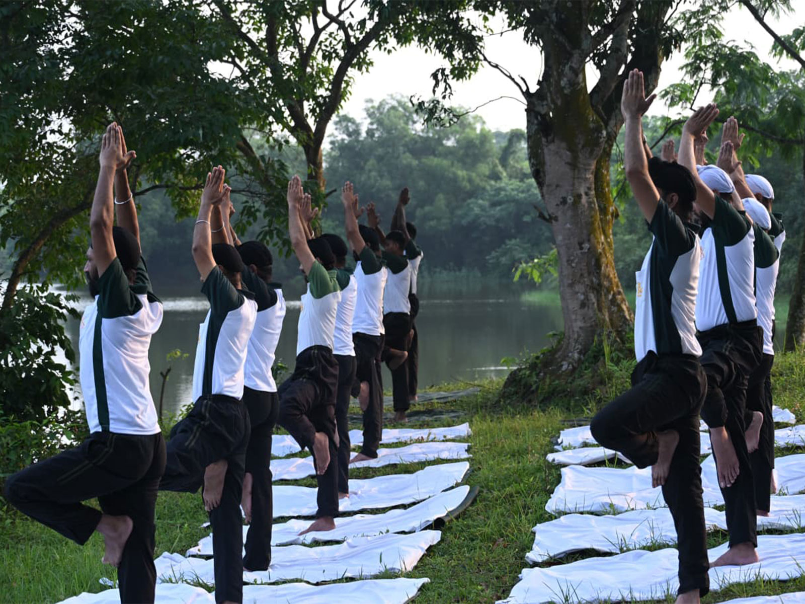 Indian Army celebrates International day of Yoga at Agartala (Photo/ANI) Indian Army celebrates International day of Yoga at Agartala (Photo/ANI)