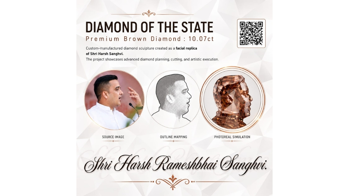 International School of Gems and Jewellery (ISGJ) and Lexus honour Harsh Sanghavi with a 10.07-carat diamond portrait