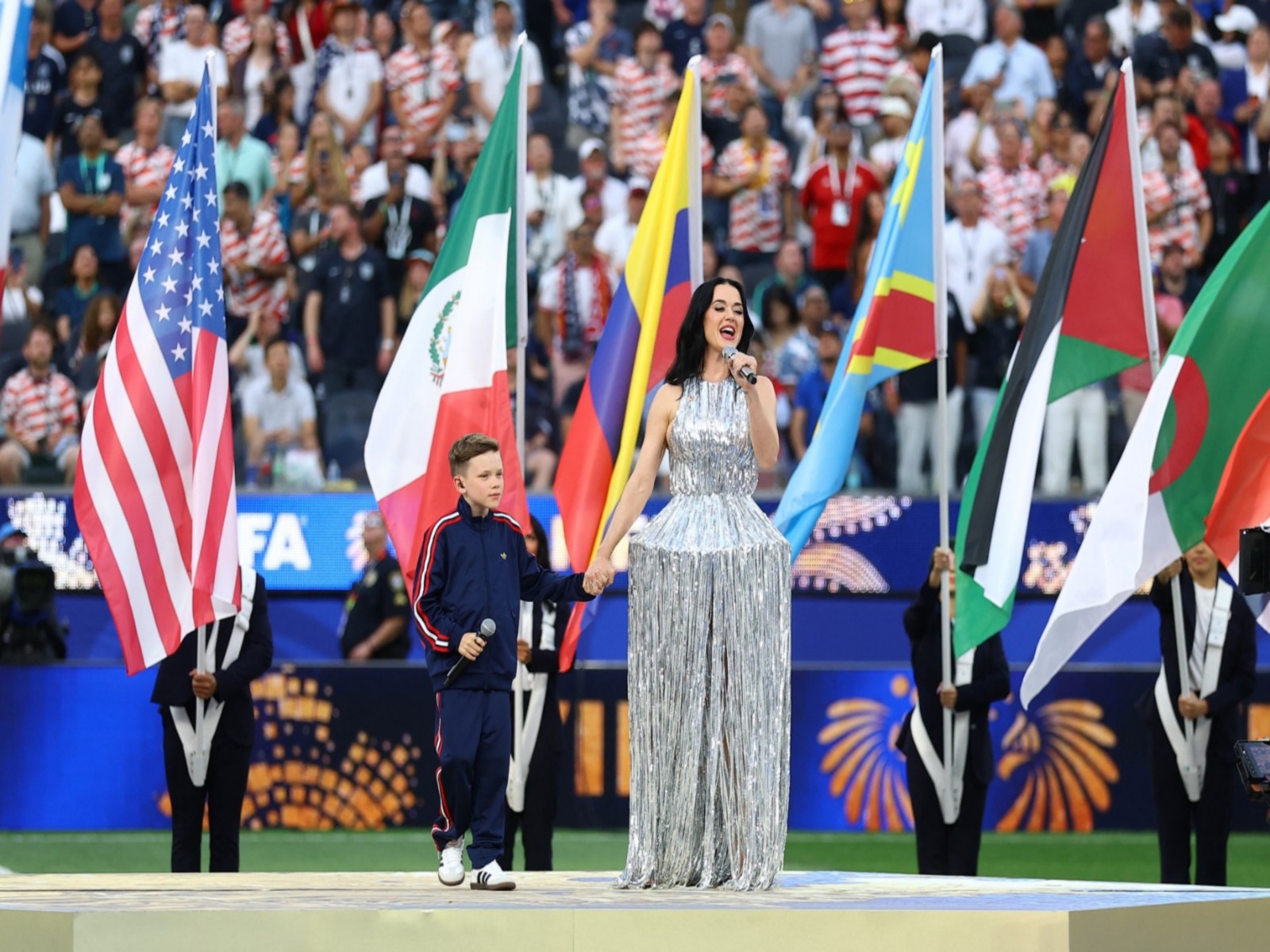 Katy Perry and Tius Luka at at FIFA World Cup 2026 in LA (Photo/Reuters) Katy Perry and Tius Luka at at FIFA World Cup 2026 in LA (Photo/Reuters)