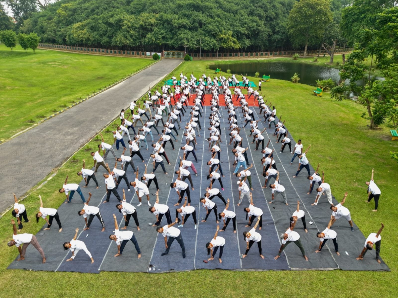 International Yoga Day celebrations in West Bengal (Photo/ANI) International Yoga Day celebrations in West Bengal (Photo/ANI)