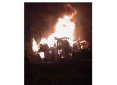 J-K: Massive blaze engulfs home, cowsheds in Rajwar, Handwara; emergency operations underway