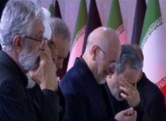 Ghalibaf, Araghchi break down in tears during farewell to Ayatollah Khamenei