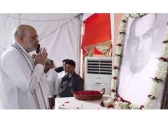 Amit Shah lays foundation stone of 125-foot statue of  Syama Prasad Mookerjee in Kolkata
