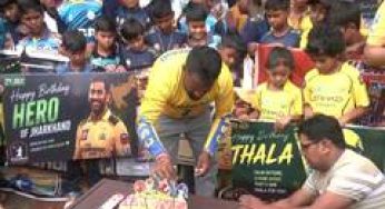 MS Dhoni turns 45: Fans celebrate legend's birthday outside Ranchi residence