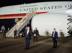 Trump says Air Force One sent to RAF Mildenhall to meet servicemembers