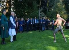 PM Modi says he is "honoured" after receiving traditional Maori powhiri welcome at Government House in Auckland