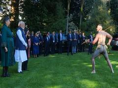 PM Modi says he is "honoured" after receiving traditional Maori powhiri welcome at Government House in Auckland