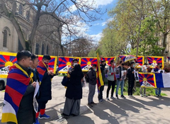 Tibetan activists protest at UN over China's new ethnic unity law