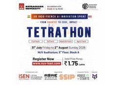 Navrachana University to Host TetraTHON 2026, an Indo-French AI Innovation Sprint under the IndiaAI Mission