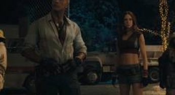 'Jumanji' enters the real world as Dwayne Johnson, Kevin Hart, Jack Black, Karen Gillan return in "demo mode"