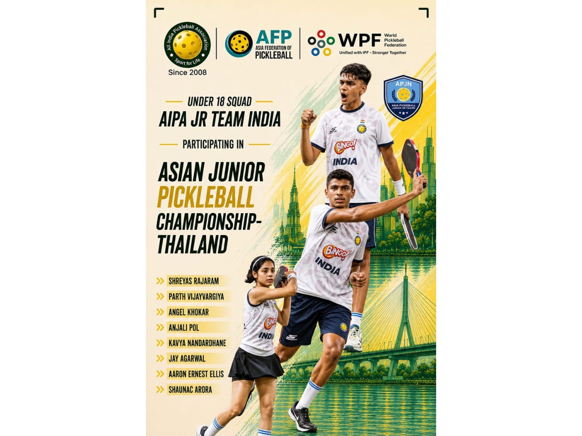 AIPA Announces 34-Member Indian Squad for 3rd Asian Pickleball Juniors