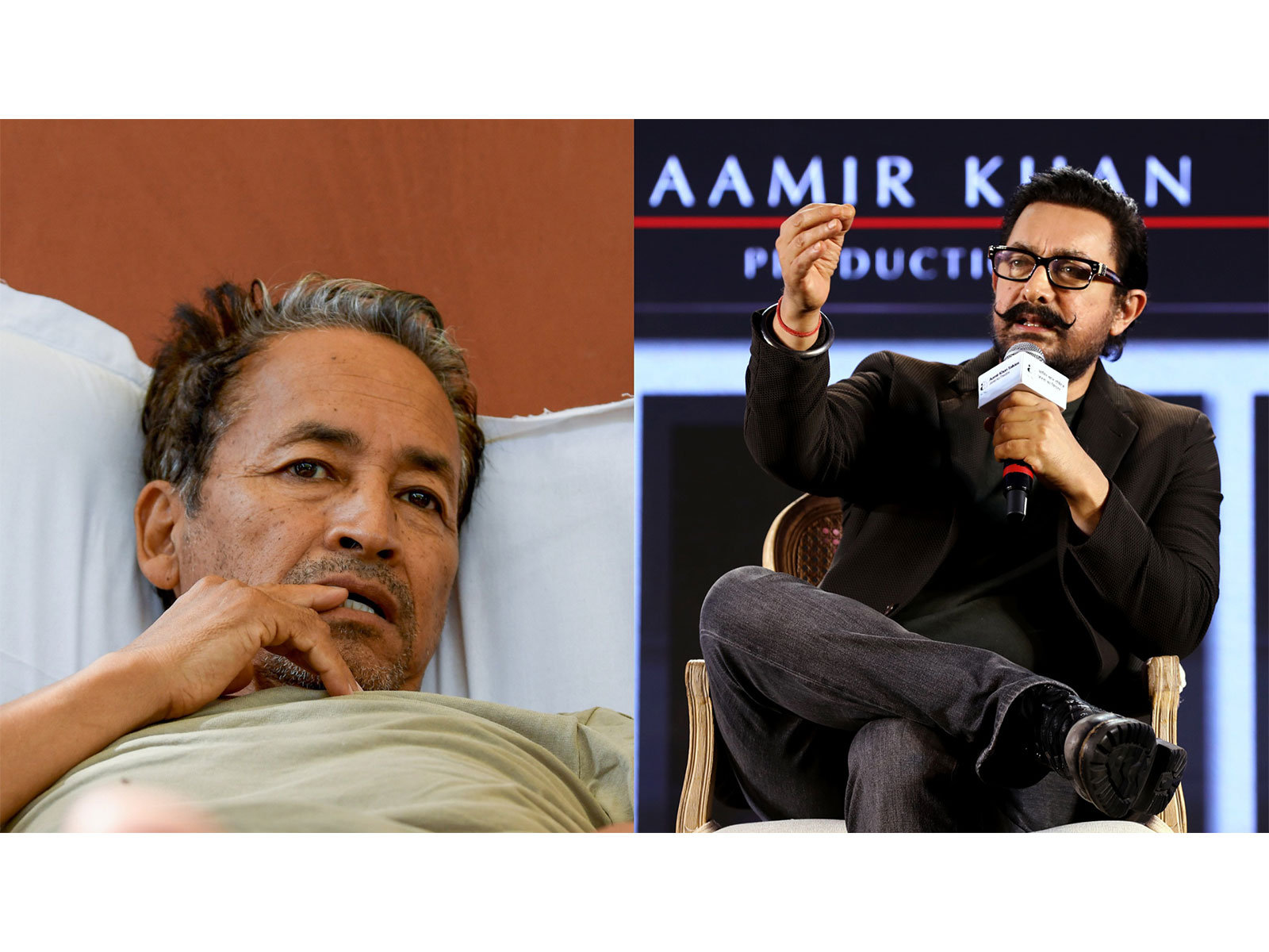 Aamir Khan, Sonam Wangchuk (File photo/ANI) Aamir Khan, Sonam Wangchuk (File photo/ANI)