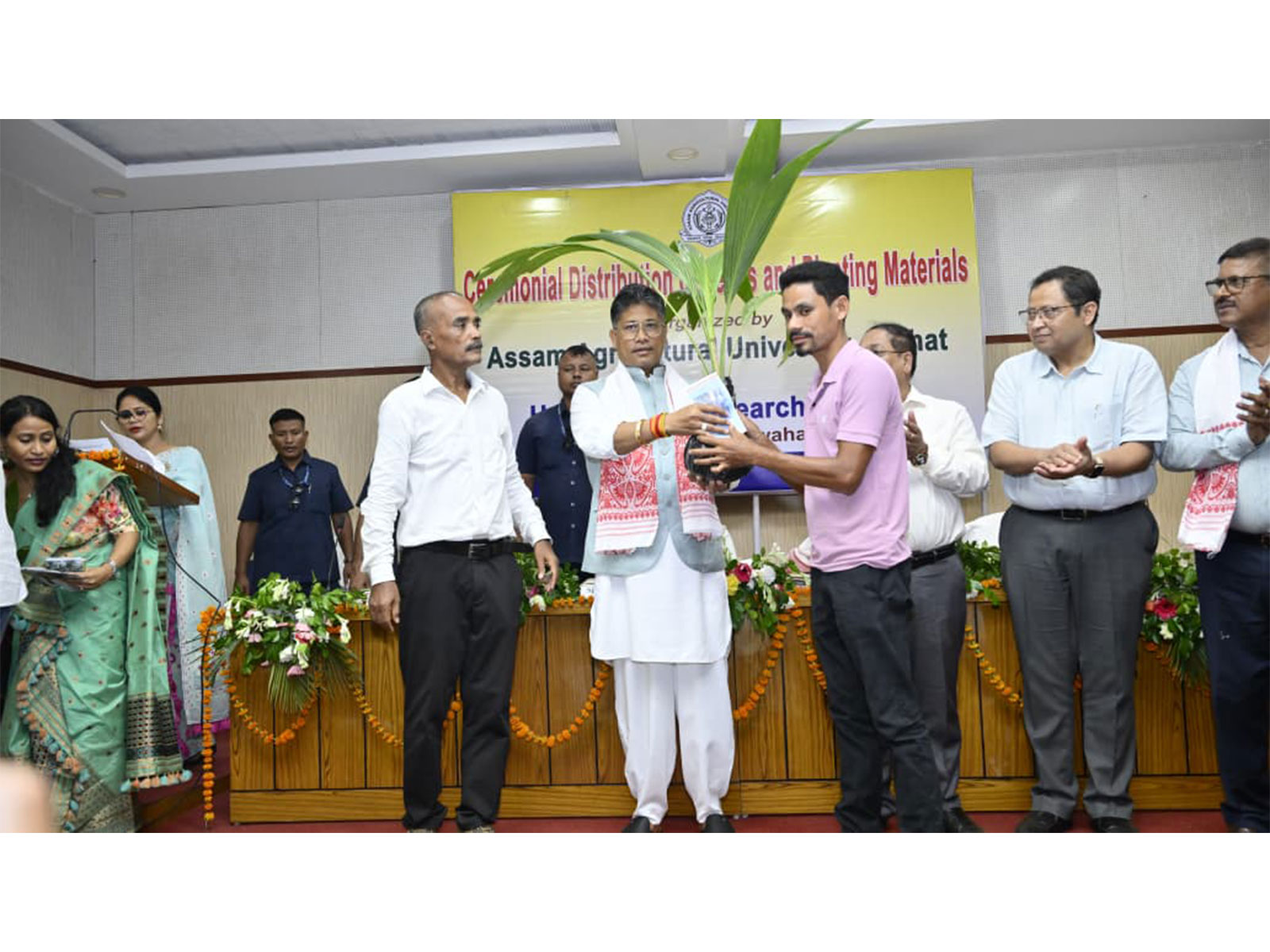 Assam Agriculture Minister Pijush Hazarika at an event.(Photo/ANI)