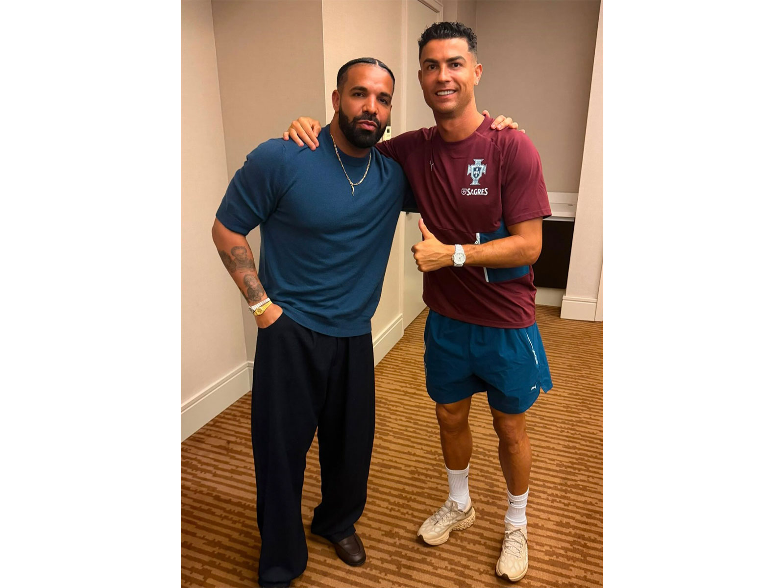 Drake and Cristiano Ronaldo (Photo: @cristiano Instagram) Drake and Cristiano Ronaldo (Photo: @cristiano Instagram)