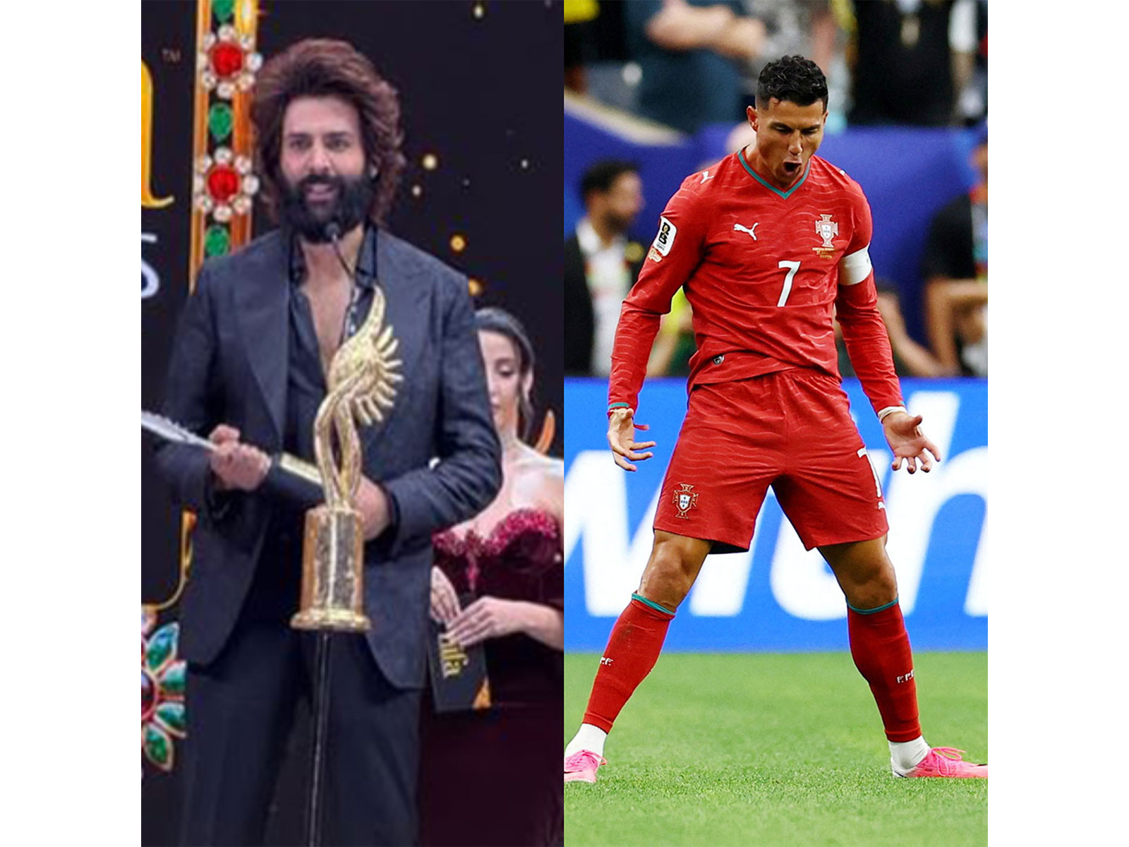 Kartik Aaryan (Photo/Instagram/@iifa) and Cristiano Ronaldo (Photo: Reuters) Kartik Aaryan (Photo/Instagram/@iifa) and Cristiano Ronaldo (Photo: Reuters)