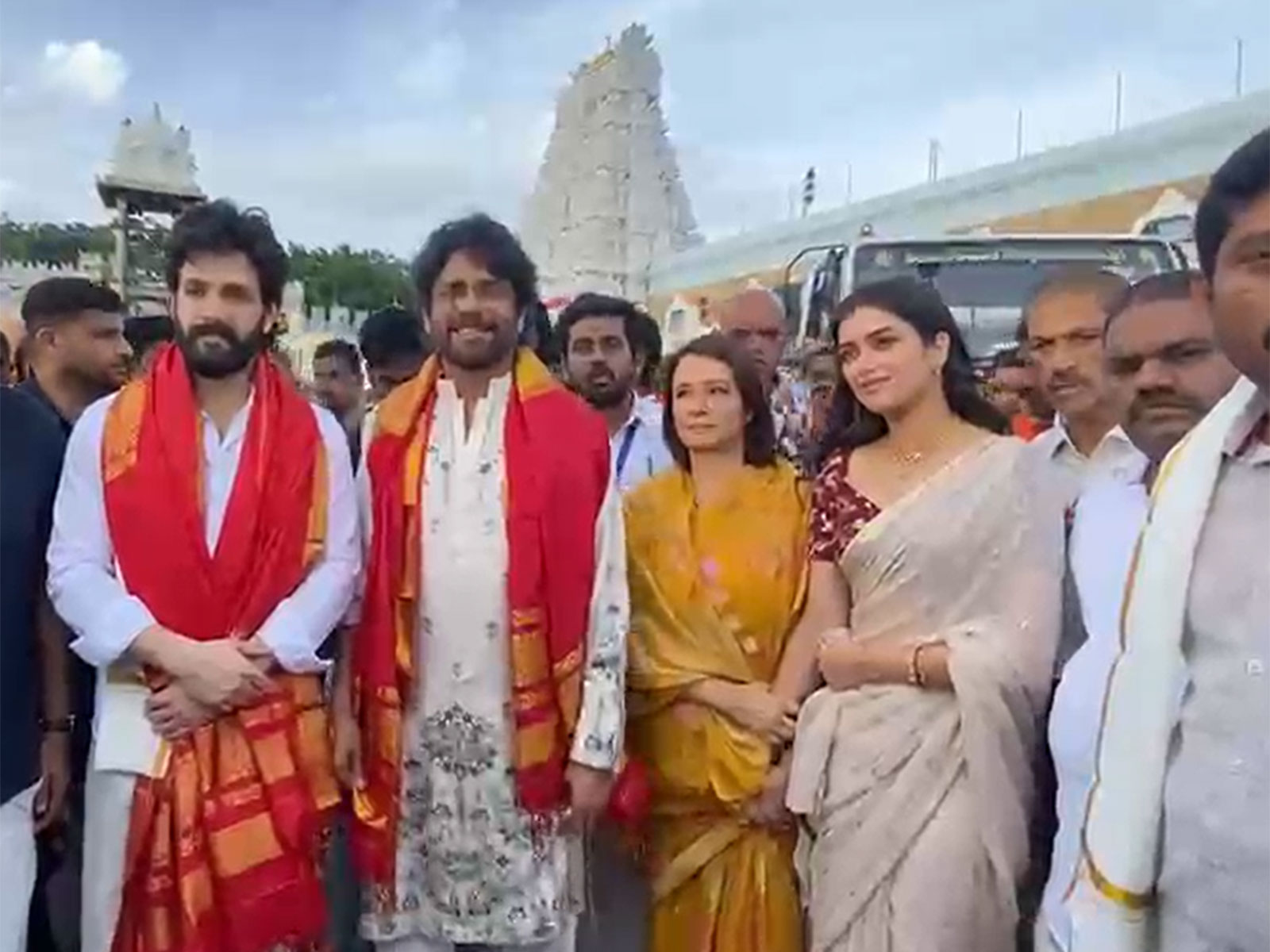 'Lenin' team at Tirumala Temple (Photo/ANI) 'Lenin' team at Tirumala Temple (Photo/ANI)