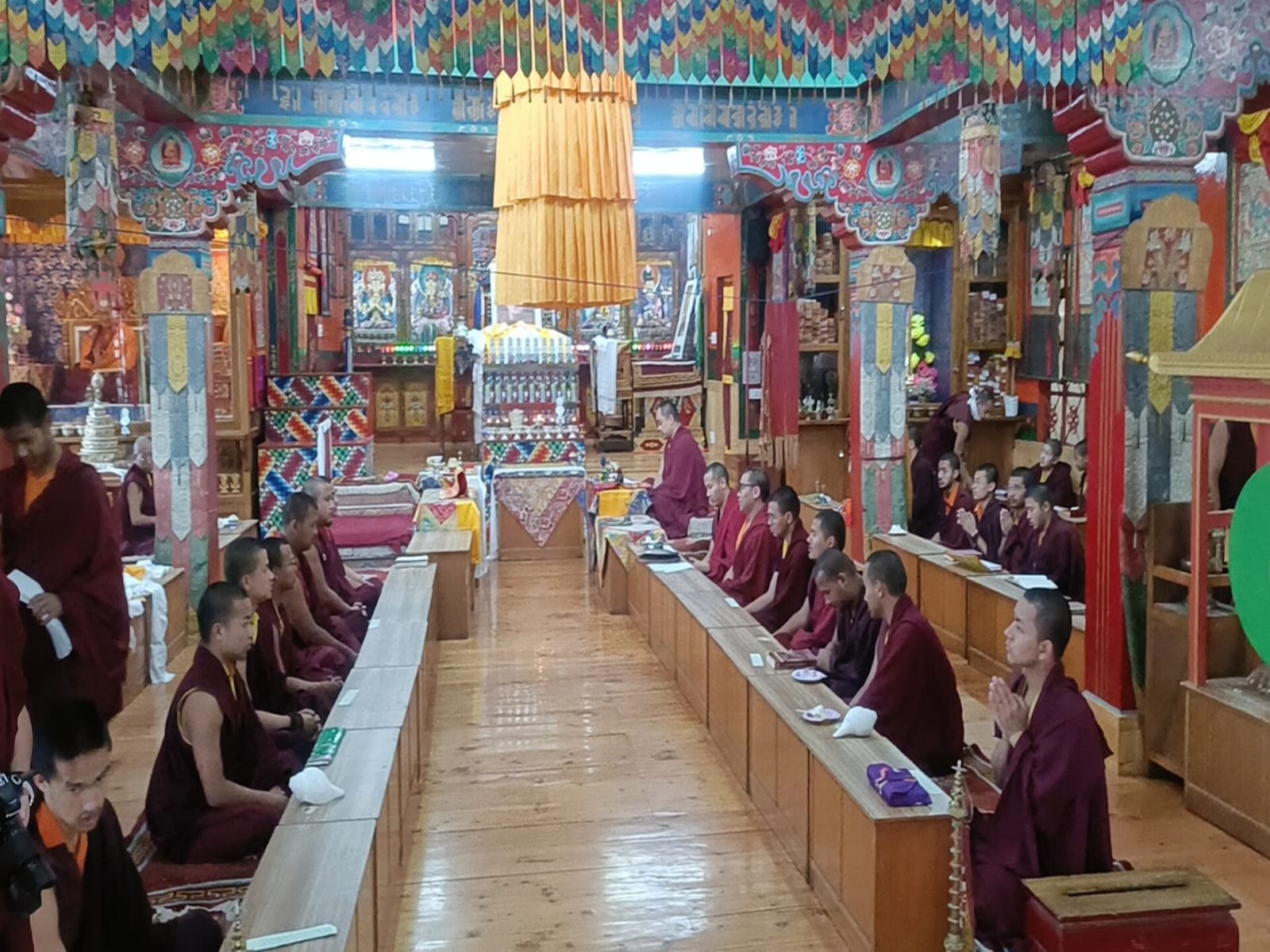Tibetan Buddhist monks-in-exile offer special prayers at Dorje Drak Monastery in Shimla to mark the 91st birthday of the 14th Dalai Lama. (Photo/ANI) Tibetan Buddhist monks-in-exile offer special prayers at Dorje Drak Monastery in Shimla to mark the 91st birthday of the 14th Dalai Lama. (Photo/ANI)
