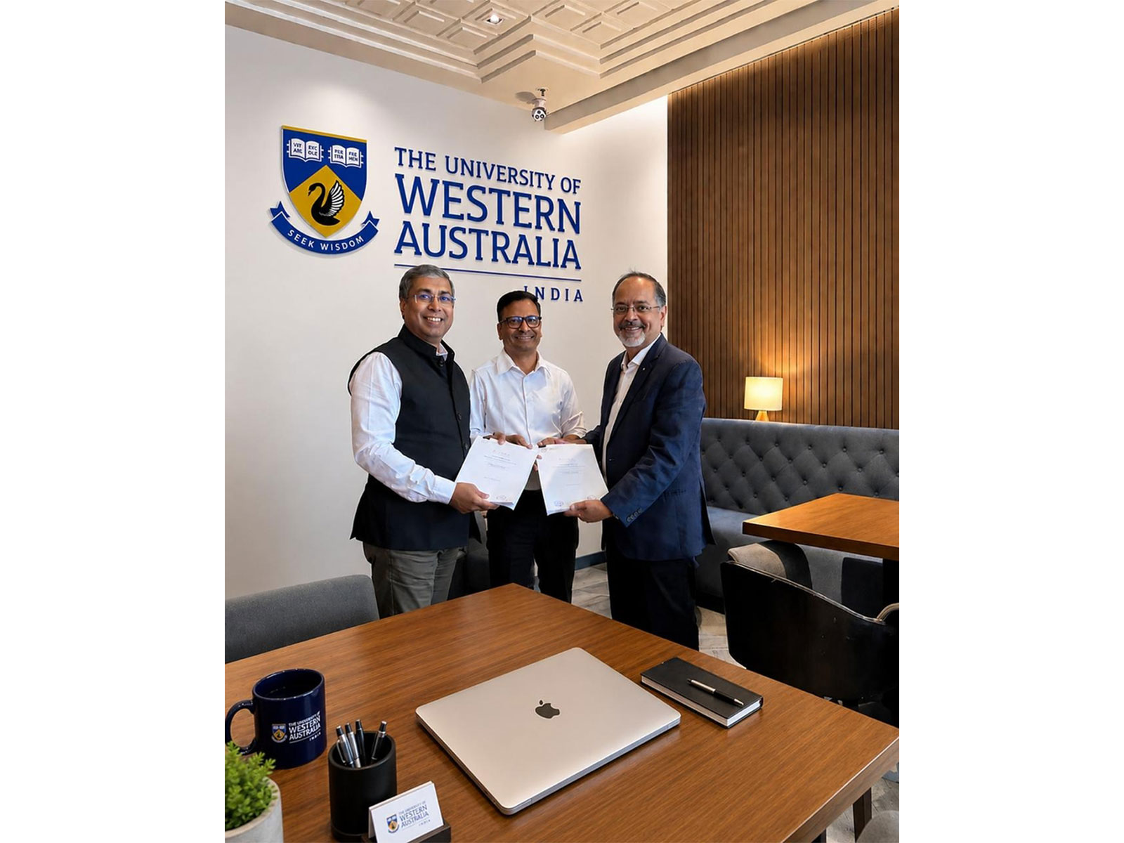 L–R: David Das, COO, UWA – India Operations; Sebi PK, Finance Head, SRM Technologies; and Kannan Natarajan, Global Head - EdTech & Public Sector Business, SRM Technologies L–R: David Das, COO, UWA – India Operations; Sebi PK, Finance Head, SRM Technologies; and Kannan Natarajan, Global Head - EdTech & Public Sector Business, SRM Technologies