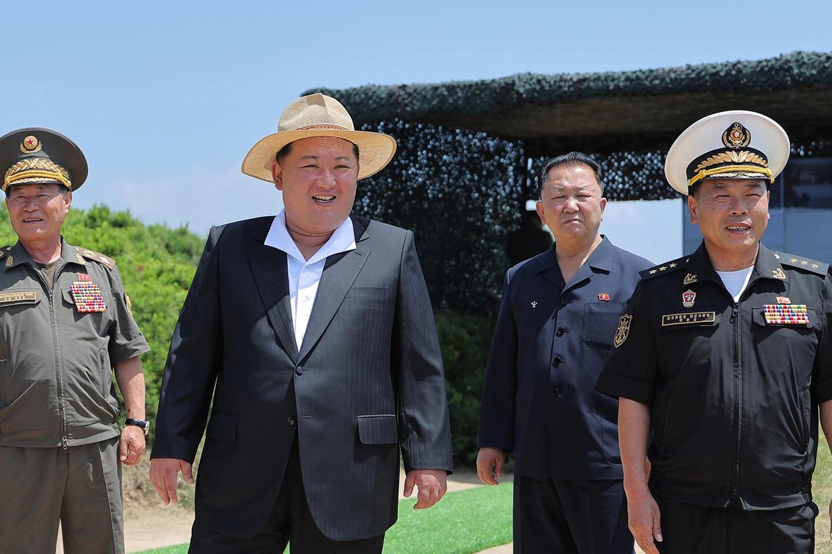 Kim observes weapons tests from new naval destroyer