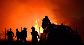 Massive wildfires sweep Portugal and Greece