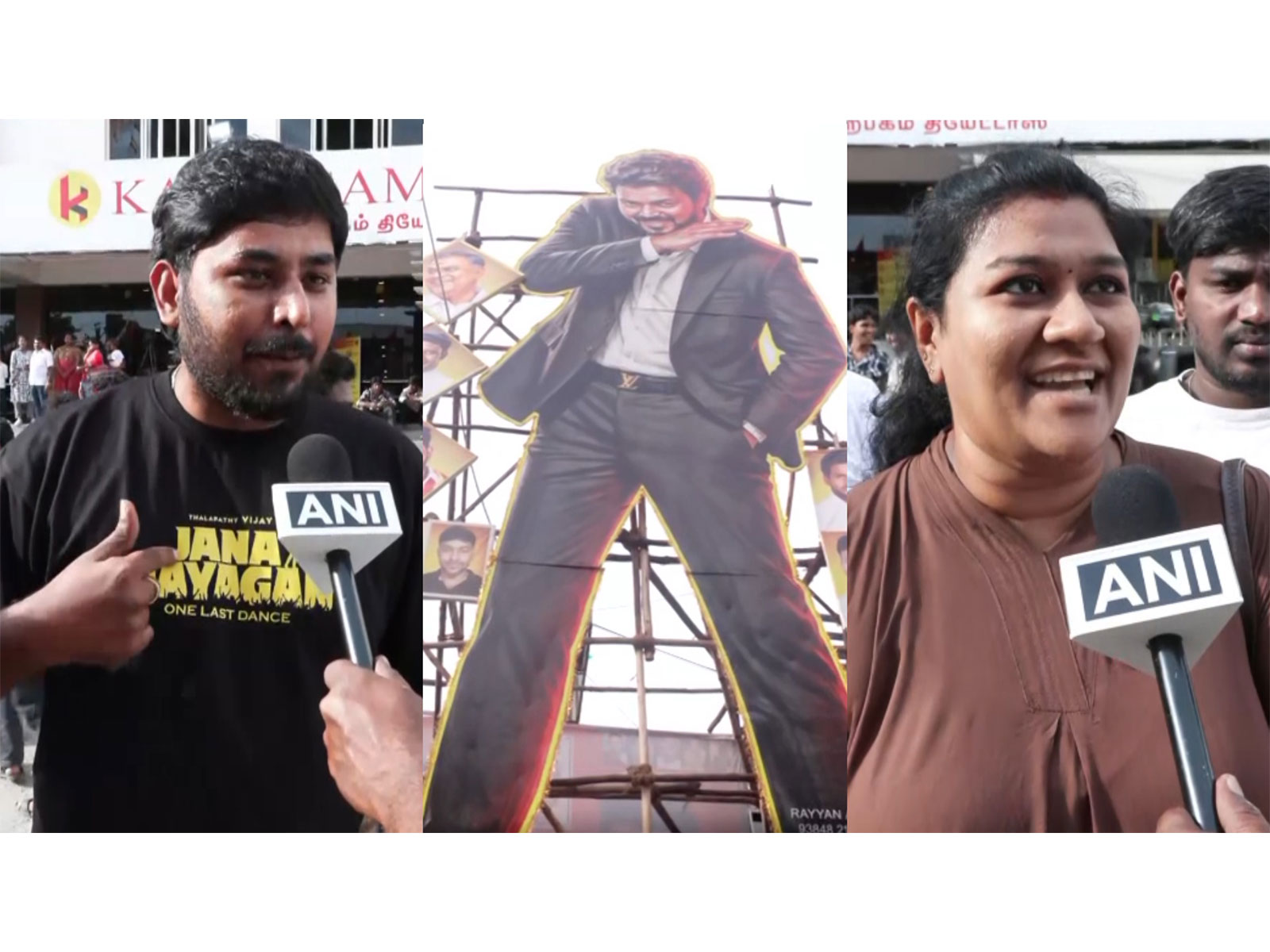 Fans cheer for 'Jana Nayagan' (Photo/ANI)
