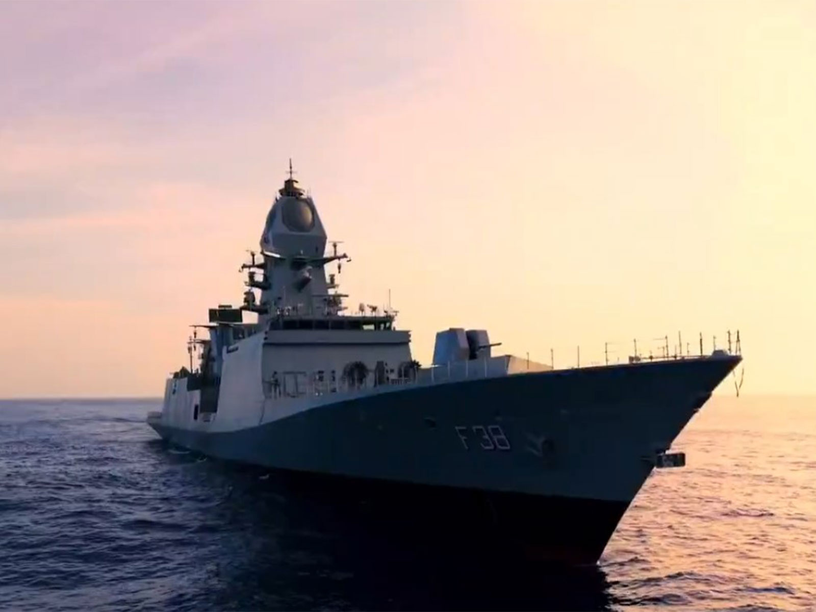 Project 17A indigenous stealth frigate, Mahendragiri (F38) (Photo:X/@rajnathsingh) Project 17A indigenous stealth frigate, Mahendragiri (F38) (Photo:X/@rajnathsingh)