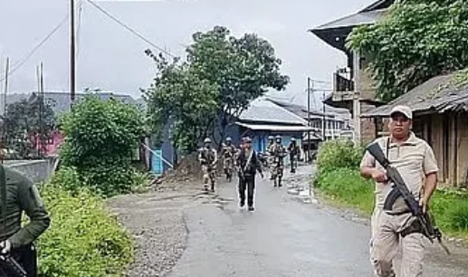 Tensions flare in Manipur’s Senapati after mob torches Assam Rifles vehicles during search operation
