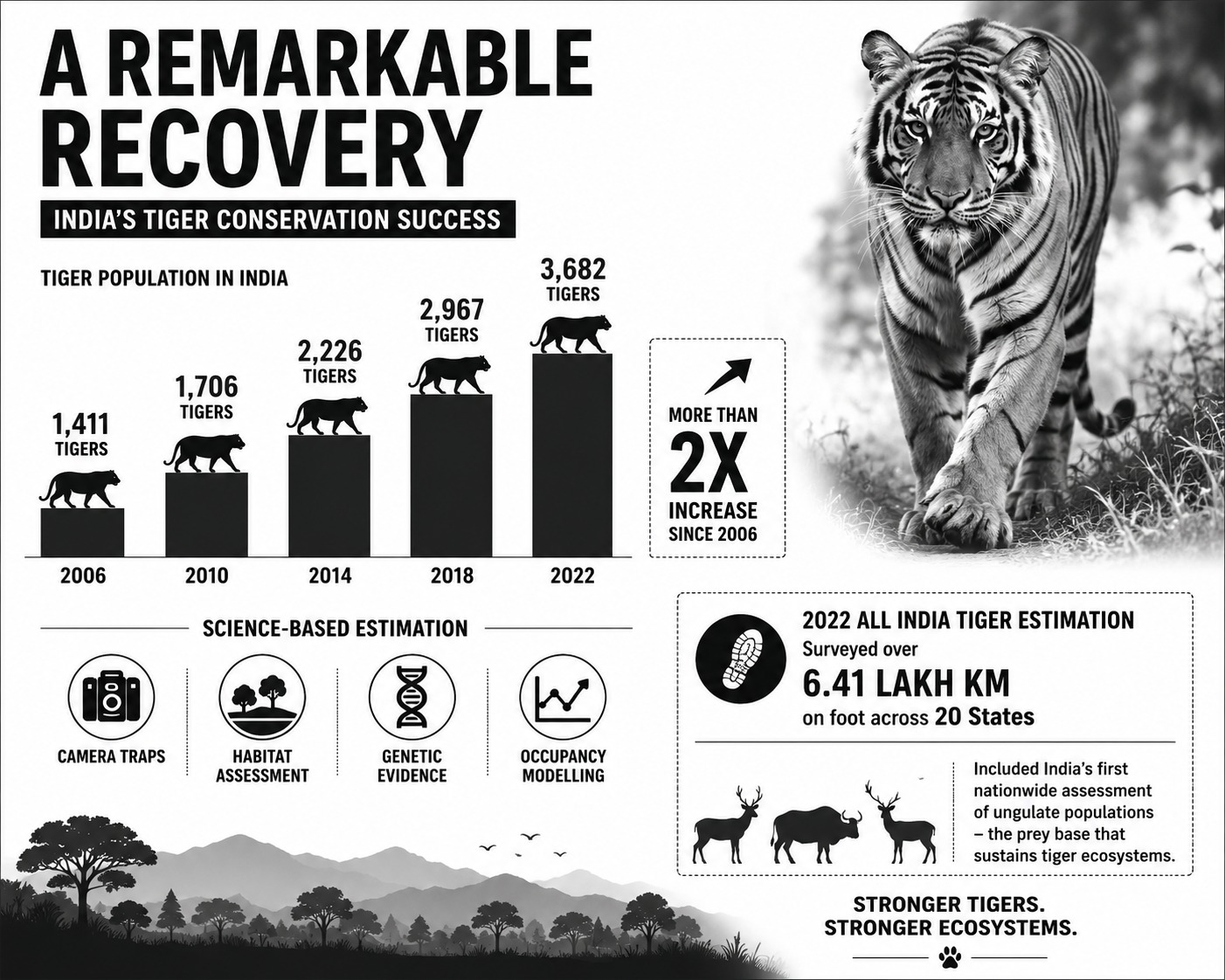 The Roar Returns: India’s Historic Journey from Tiger Crisis to Global Conservation Leader