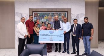 Bank of India presents Rs. 71 lakh accidental insurance claim to family of SRK Exports employee
