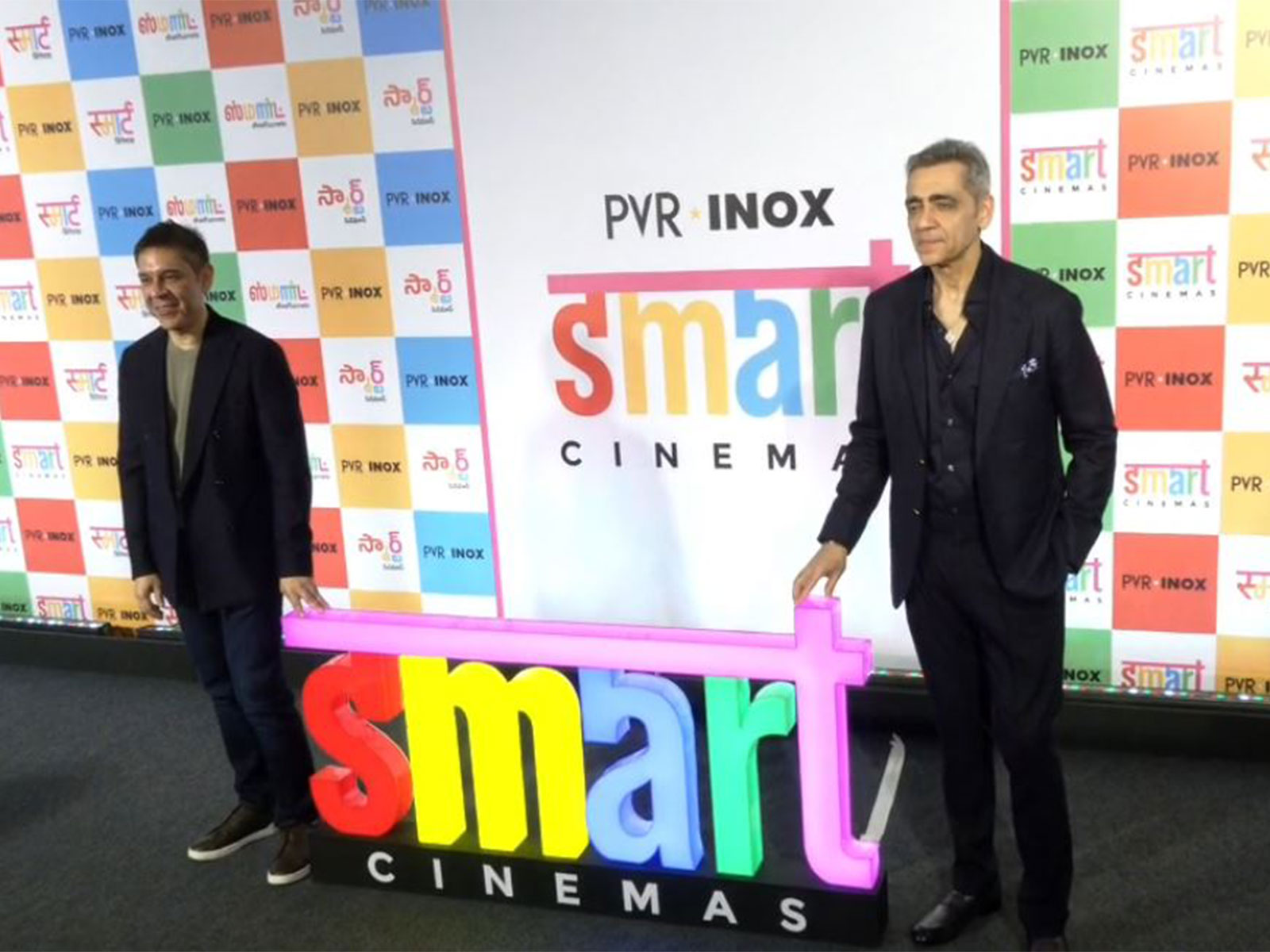PVR Inox Executive Director Sanjeev Kumar Bijli and Managing Director of PVR INOX Ajay Bijli (Photo/ANI)
