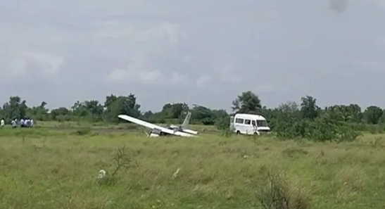Trainer aircraft veers off runway during emergency landing drill in Baramati