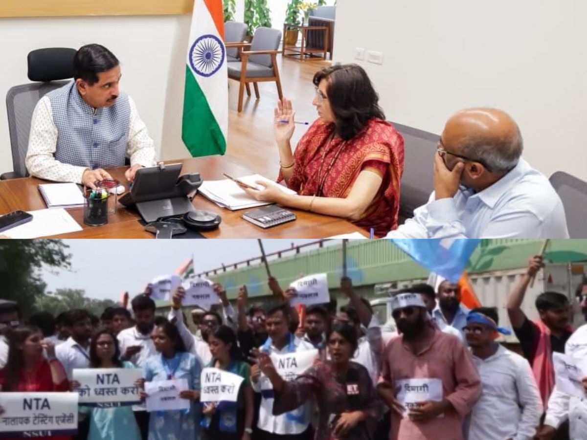 UGC-NET Row: Protest Outside NTA Office As Joshi Orders Exam System Overhaul