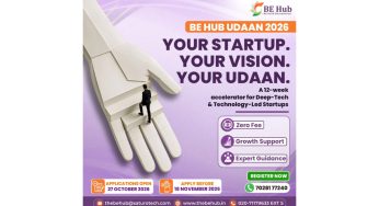 BE Hub Launches ‘Udaan’, Its First Startup Accelerator Cohort, Invites Applications from Deep-Tech and Technology-Led Startups