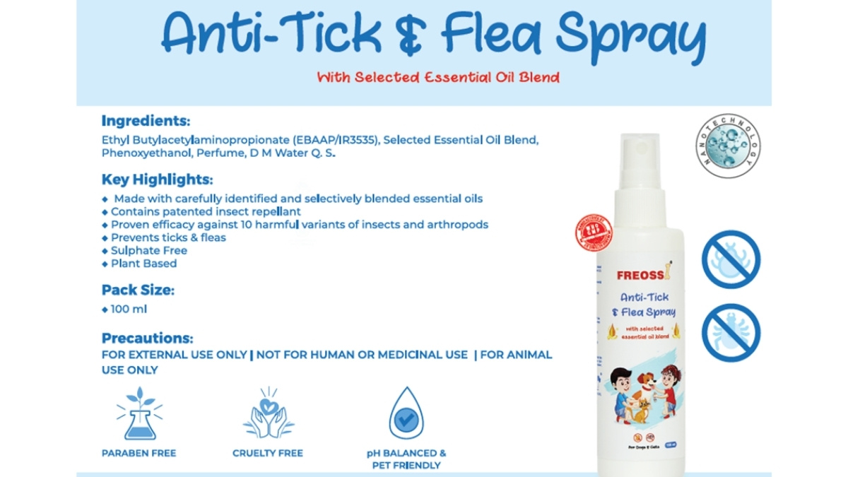 FREOSSI Anti-Tick & Flea Spray: Supporting Tick and Flea Protection During Everyday Pet Activities