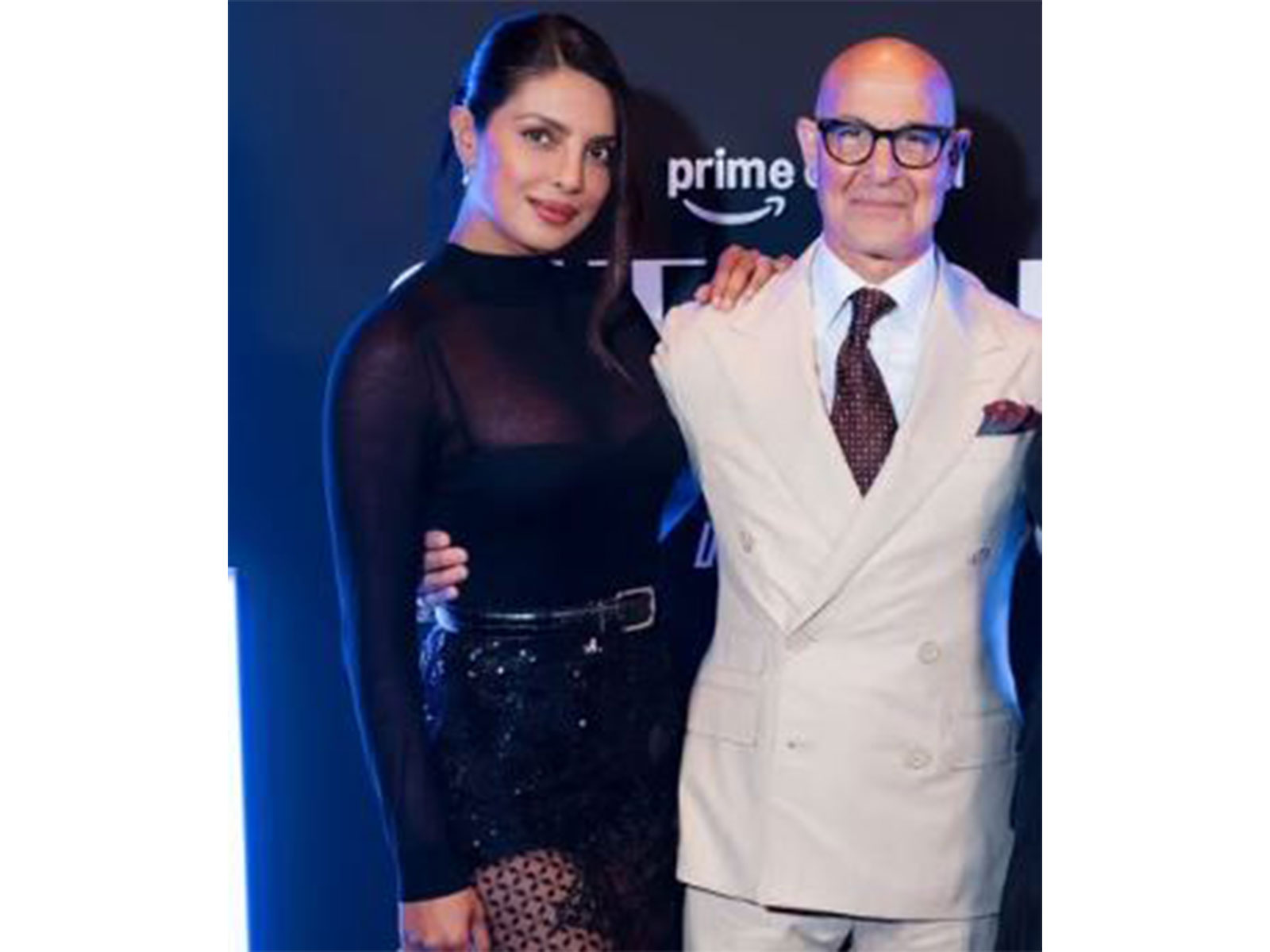 Actors Priyanka Chopra and Stanley Tucci (Image source: citadelonprime) Actors Priyanka Chopra and Stanley Tucci (Image source: citadelonprime)